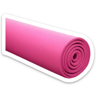 Pink rolled yoga mat sticker