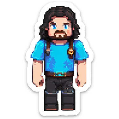 Jack Black as a Minecraft character sticker