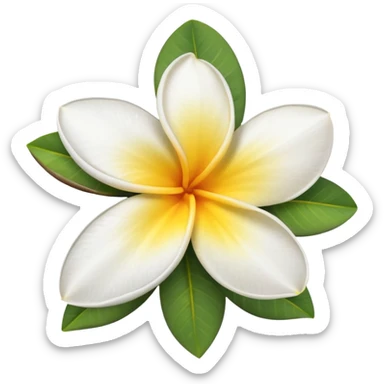 Plumeria flower sticker