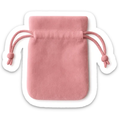 pink velvet jewelry pouch sticker