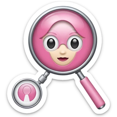 mix light pink dark pink and white girly internet wifi with a magnifying glass sticker