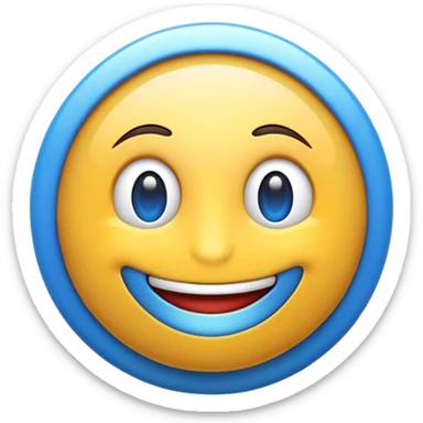 Crea un emoji de verificacion azul sticker