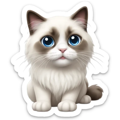 Cutest ragdoll cat ever sticker