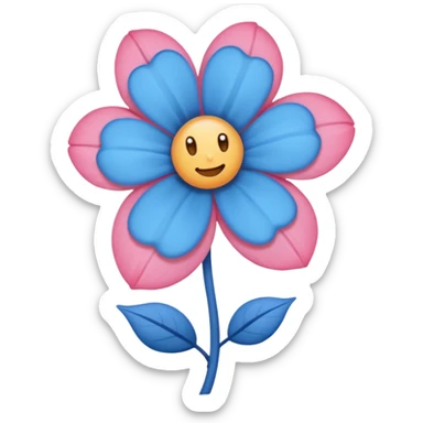 Apena faça uma Flor de uma cor azul q nem uma rosa mucha sticker
