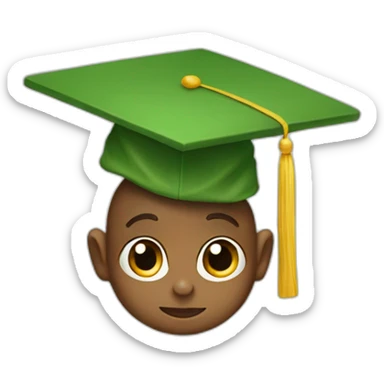 baby yodas with a mortarboard celebrating sticker