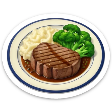 no chicken rather a plate with food including meat and a few side dishes sticker