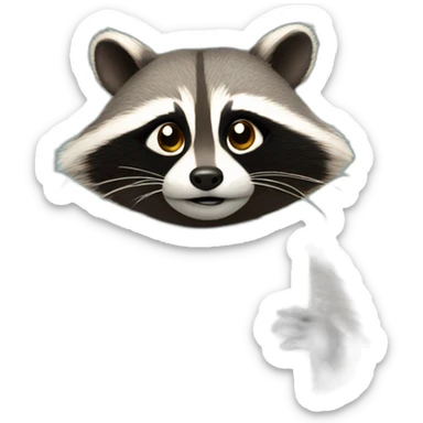racoon with resignation letter sticker