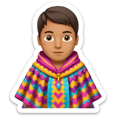 Peruano con poncho peruano sticker