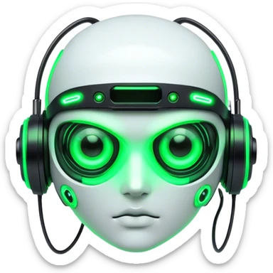 neon cyberpunk style cyber eyes sticker