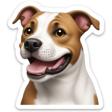 Happy staffie sticker