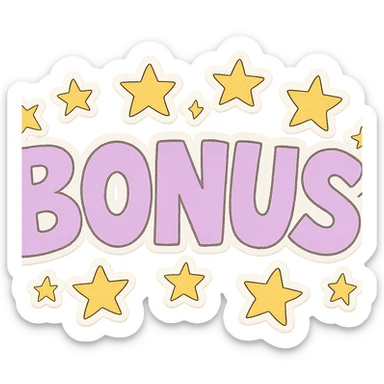 LAS LETRAS DEBEN SER VIOLETA PASTEL Y LAS ESTRELLAS AMARILLAS DEBES MANTENER EXACTAMENTE LA IMAGEN ORIGINAL, LOS BORDES DEBEN SER BLANCOS EN LUGAR DE NEGRO sticker