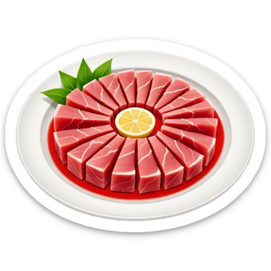 Make tuna sashimi iPhone emoji style sticker