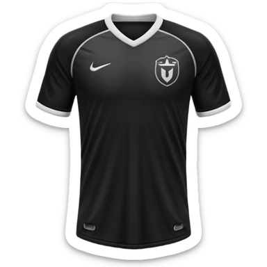 solid black plain soccer jersey sticker