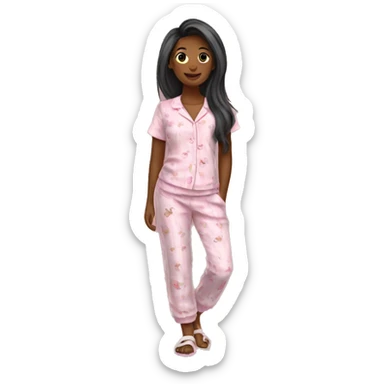 Cute but femenine girly pj  sticker