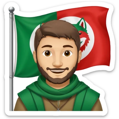 Mach mir chechen mit wolf Flagge sticker