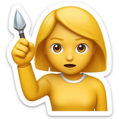 Un emoji coquin qui se mord le poing sticker