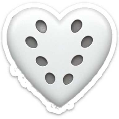 White heart with small paw prints  sticker