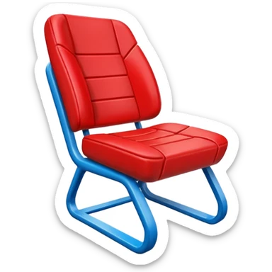 Generate an Airbnb category syle icon of a broken football seat sticker