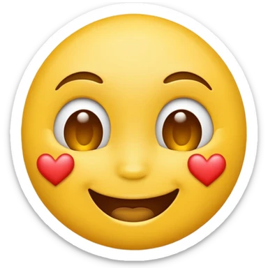 Emoji with kisses marks on face sticker