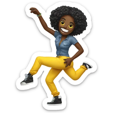 Dancehall dancing, feer stomping  sticker