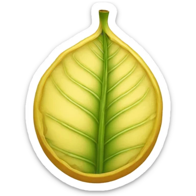 gota de agua color oro con una hoja dentro de la gota sticker