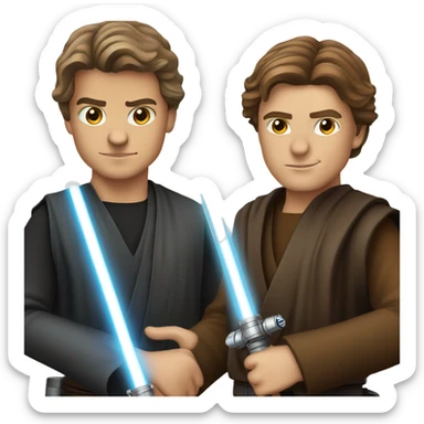 anakin skywalker with a lightsaber sticker