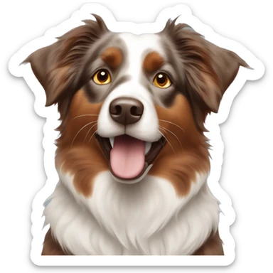 Red Tri Australian Shepherd  sticker