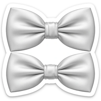 White bow tie like iPhone Emoji bow tie sticker