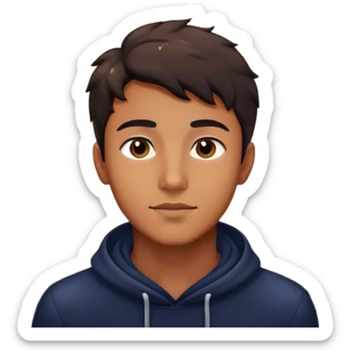 Each particle represents his personal universe. He reaches out, touching one, knowing that everything he does stays in this space forever. universe around him. A young man in a vast, dark starry universe, surrounded by floating particles of light space.  sticker