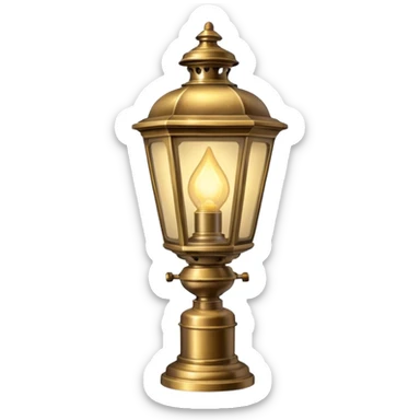 victorian gas lamp with holder sticker