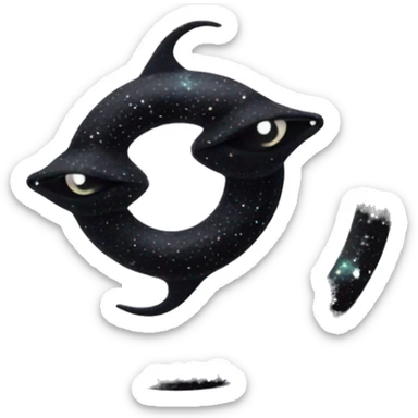 MAGICAL BLACK Ouroboros IN STARS, COMPETE BODY sticker