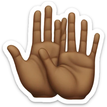 Two hands with fingers crossed sticker