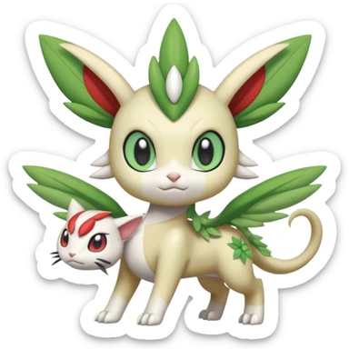Meloetta-Shaymin-Celebi-Zekrom-Gatomon-Pteromon-hybrid sticker