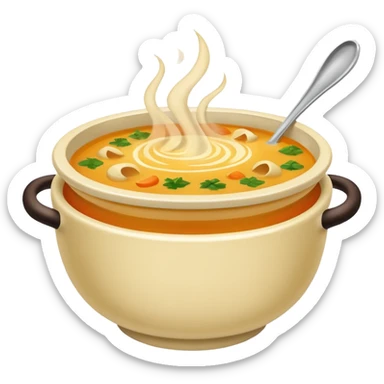 yummy soup in bowl sticker