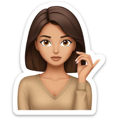 Brunette model in a fashion pose sticker