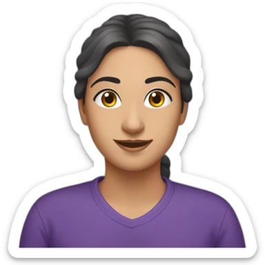 Armenian women in purple sweatshirt and congratulating someone sticker