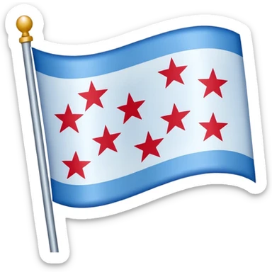 The flag of Chicago  sticker