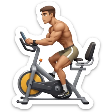 buff guy stationary bike sticker