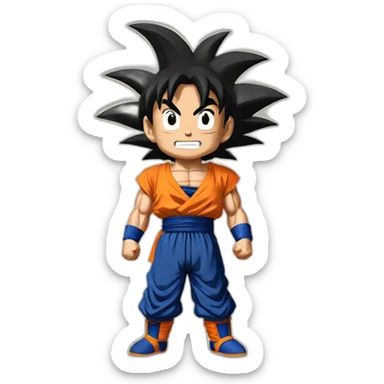 goku chiquito saludando sticker