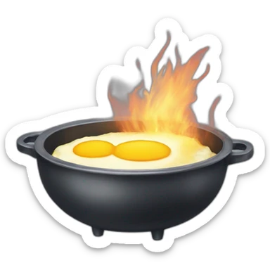 calcifer from howl's moving castle eat scrambled eggs sticker