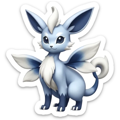 Meowstic-Absol-Minccino-Pokémon-Fakémon-hybrid-creature (full body) sticker