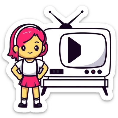 TV Girl band logo with vintage vibes sticker