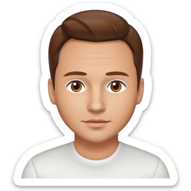 Drew Lachey hazel eyes, brown hair, white shirt sticker