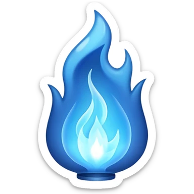 I need a blue flame emoji signifying the aura... sticker