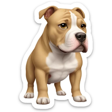 Perro american bully color café claro  sticker