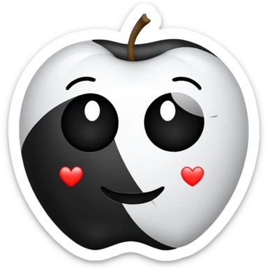 Dalla bianca e nera sticker