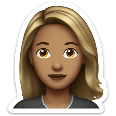 colombian woman with brown hair blonde highlights sticker