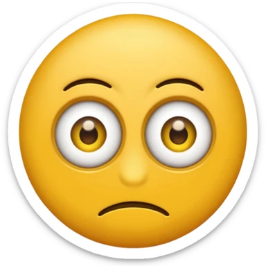 Un emoji normal mordiendose el dedo sticker