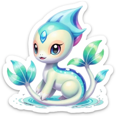 Colorful Exotic Meloetta-Primarina-Kirby-Fakémon-creature-hybrid sticker