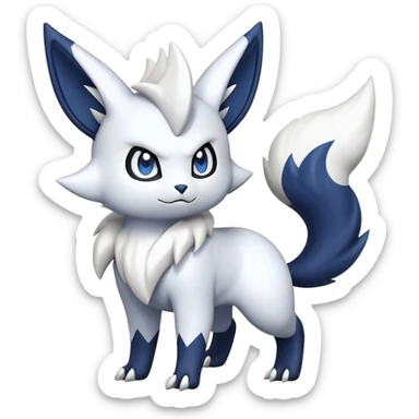Zangoose-Absol-Meowstic-Fakémon-hybrid-creature (full body)  sticker